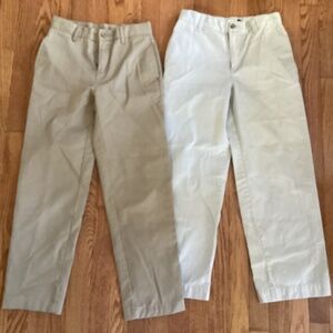 Two Pairs Boys Gap Lands End Khaki Pants, Size 10/11, 12